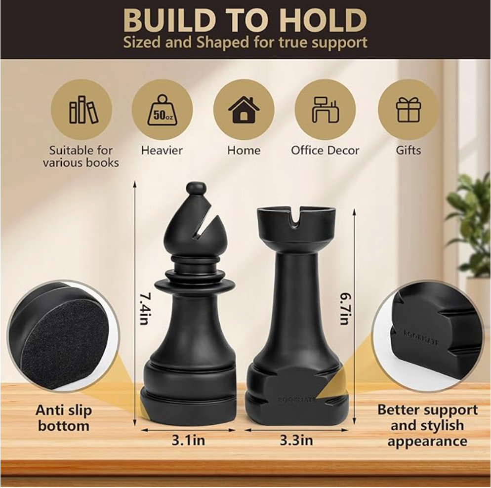 Opera Mate – Rook & Bishop Bookend Set